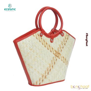 Ecstatic Leather with Sitalpati hand Bag (Red)