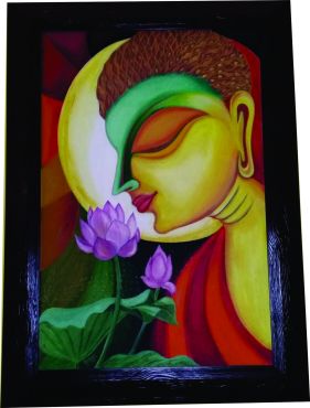 Lord Buddha Hand Painted Art 