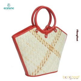 Ecstatic Leather with Sitalpati hand Bag (Red)